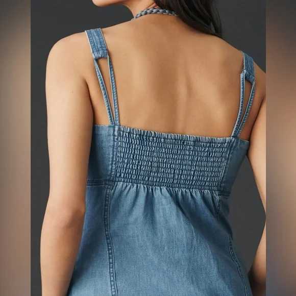 Pilcro Square-Neck Denim Dress - Picture 5 of 8